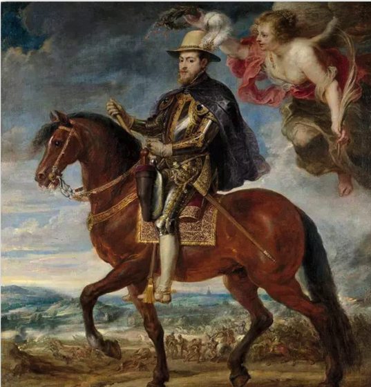 Peter Paul Rubens, Philip II on horseback, Oil on canvas, 1550-1551, 193 x 111 cm, Madrid, Museo Nacional del Prado.