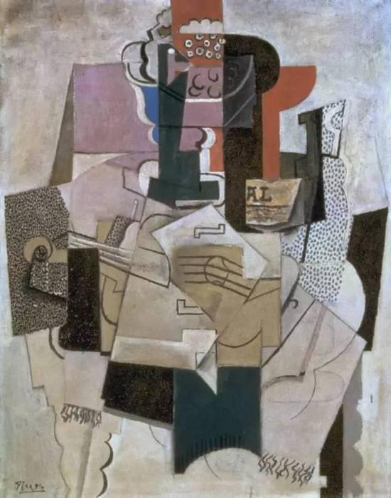 ϼ Picasso - Fruit Dish, Bottle and Violin Picasso 1914չϢϼ˹¸绪ݡ2016611 - 102