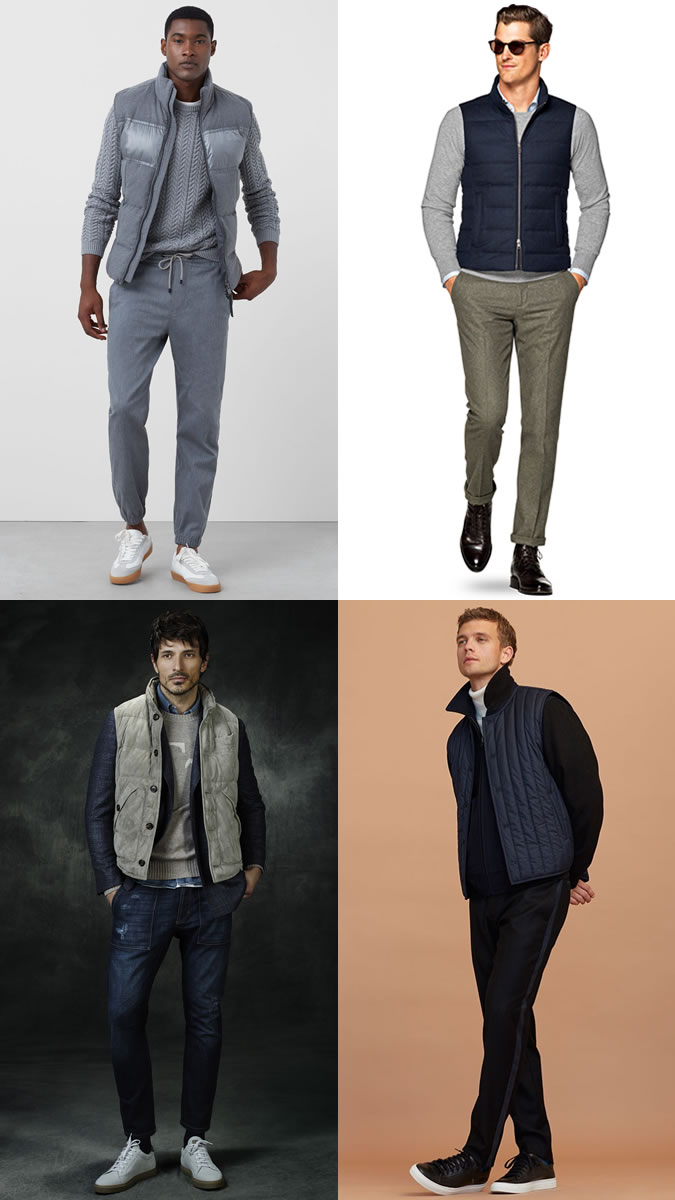 Men's Gilet Layering Outfit Inspiration Lookbook for Autumn/Winter